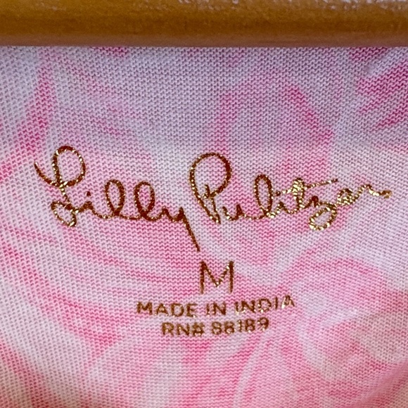 Lilly Pulitzer Pink Floral Dress size M - Picture 7 of 8